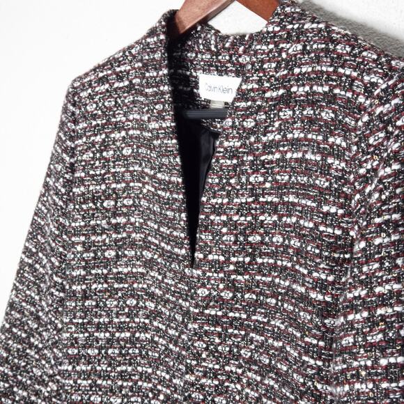 Calvin Klein Women’s Raffia Coat Old Money Office Siren Quiet Luxury Size L - Picture 3 of 12